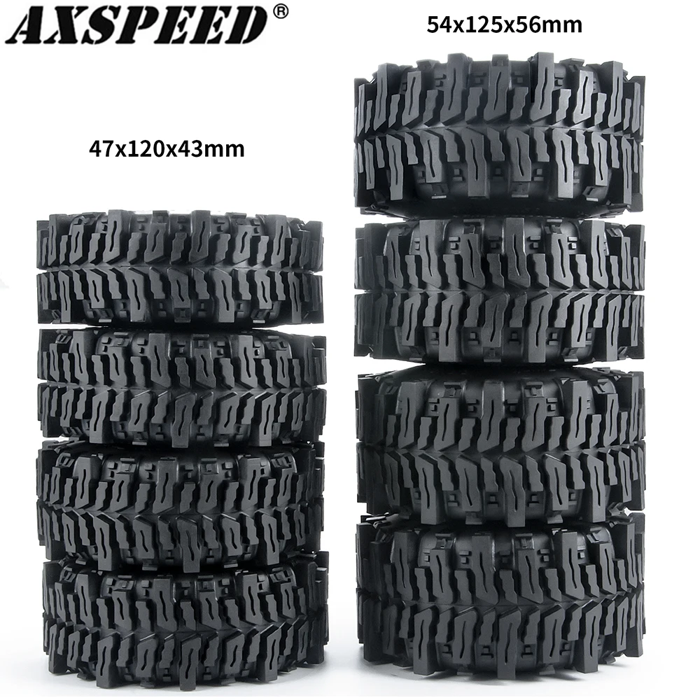 AXSPEED 1.9 2,2 calowe gumowa opona koła terenowe skalne opony do gąsienica RC 1/10 oś samochodu SCX10 III Capra Wraith TRX4 TRX6 D90