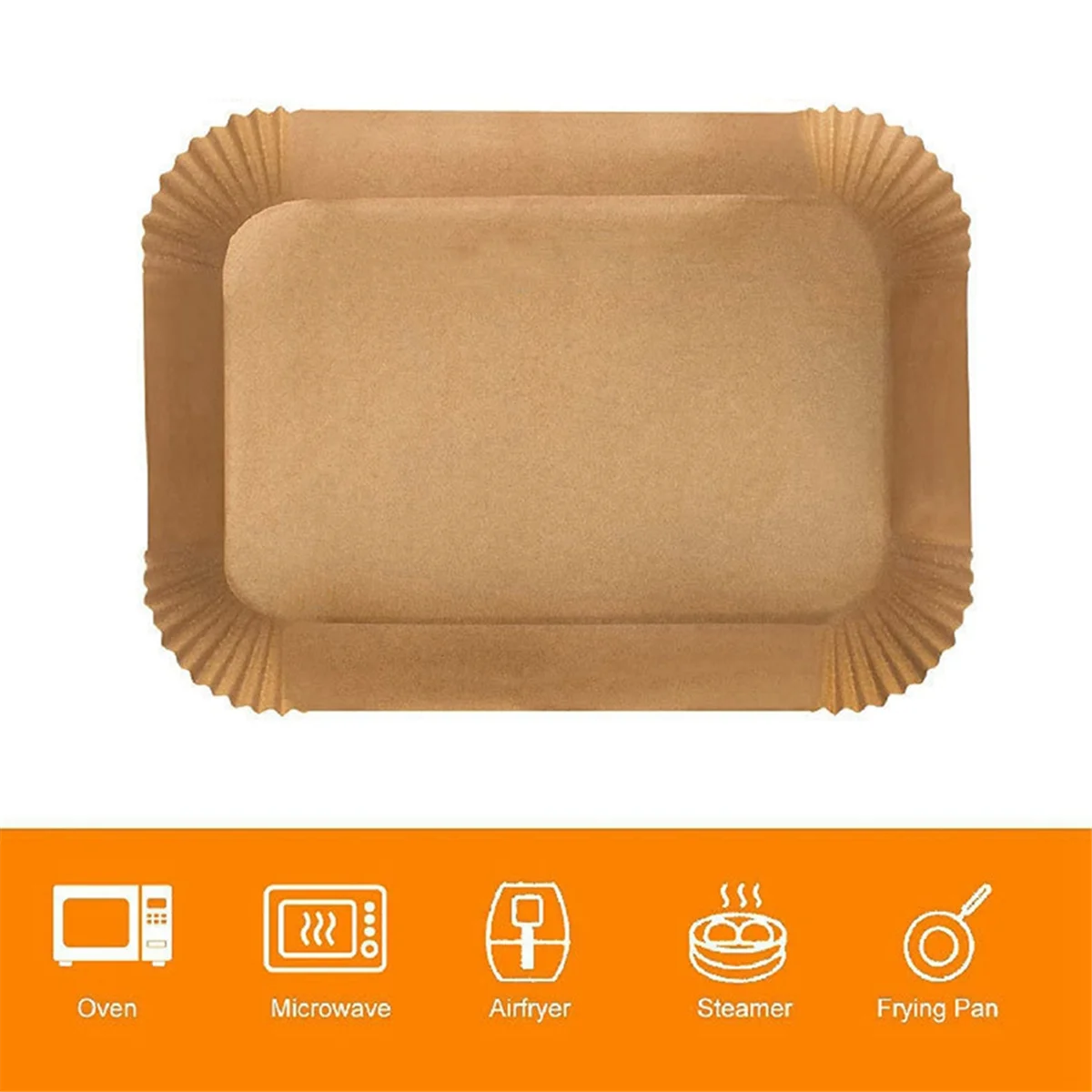 Rectangular Special Paper for Air Fryer Liner Double-Pan Grease Absorbent Baking Paper Oil-Proof BBQ Plate Baking Tool