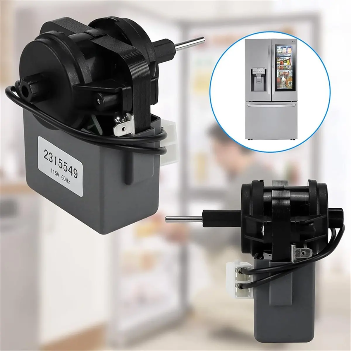 

[ABJZ] 2315599, двигатель вентилятора испарителя холодильника для холодильника Whirlpool Kenmore, заменяет WP2315549 2220569, AP6007250