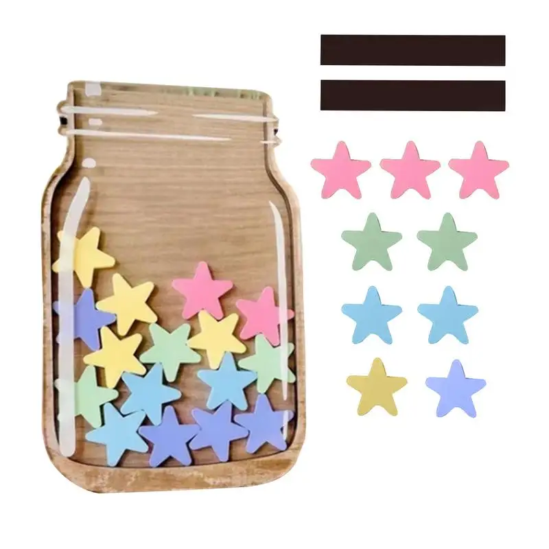 

Kids Reward Jar With Star Encourage Positive Behavior Learning Portable Behavior Chart for Students Interactive Piggy Bank Gift