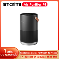 Smartmi Air Purifier P1 for Home, ZMKQJHQP11, CADR 250m³/h, Smart Control, True HEPA Filter, Portable to Carry Anywhere