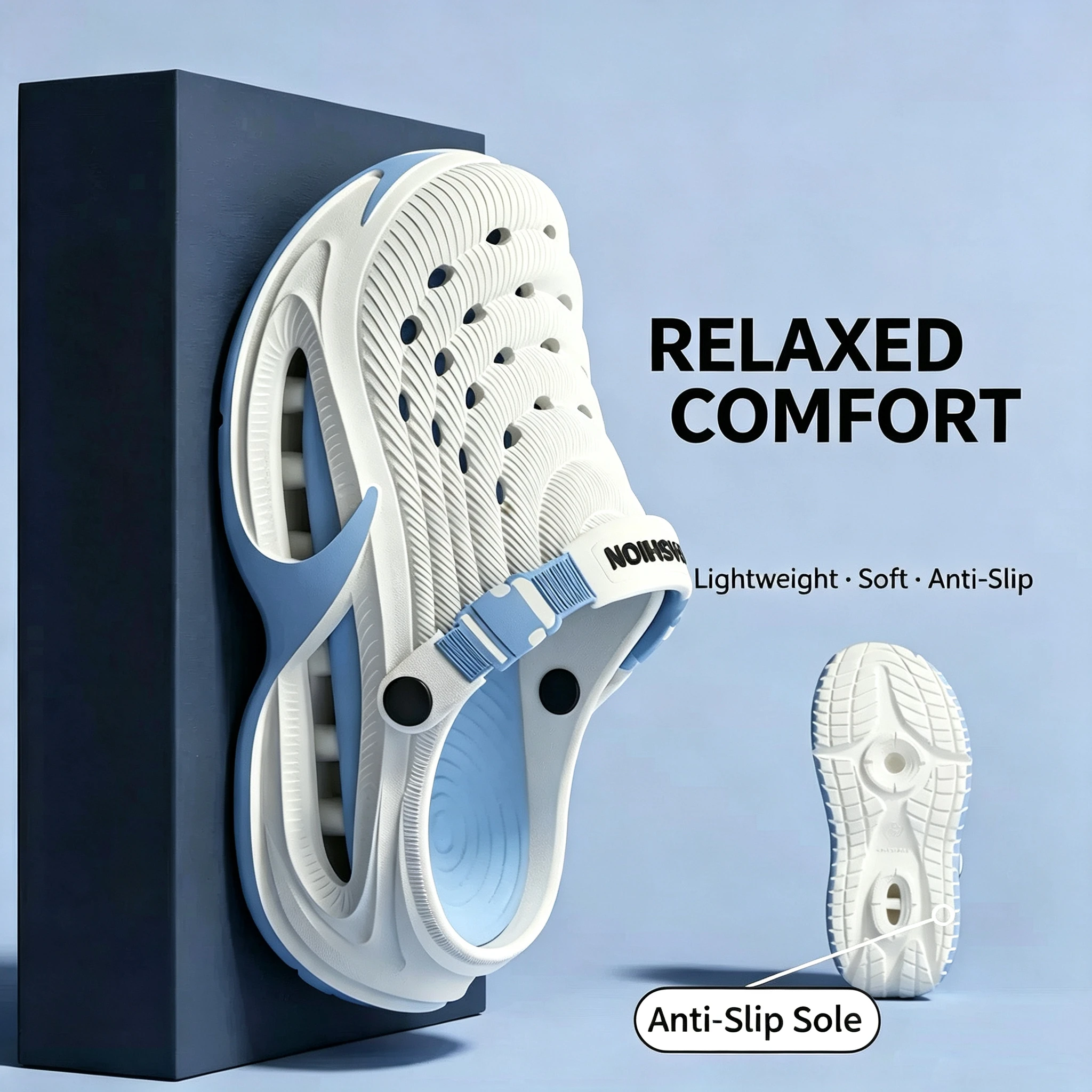 Men Women Thick Platform Non‑Slip Outdoor Beach Slippers Lightweight Casual Driving Sandals Dual‑Purpose Slip‑On Shoes
