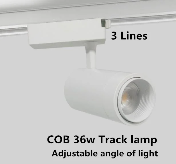 

COB 36W Led Track light aluminum Ceiling Rail Track lamp Adjustable angle of light lamp 3 lines backdrop fixture Spotlights 240V