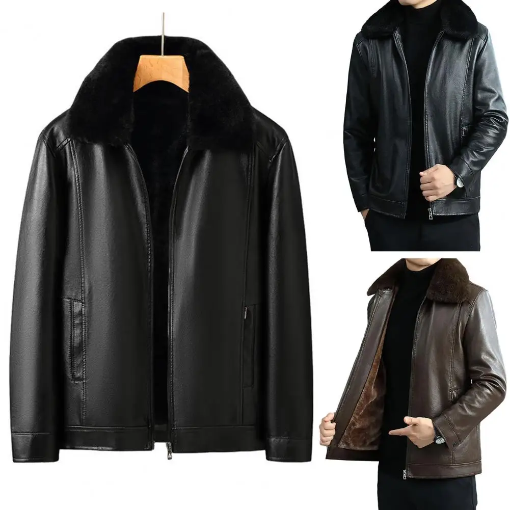 

Leather Jacket Men's Fur One Casual Thickened Plus Cashmere Sheep Leather Jacket Short Coat