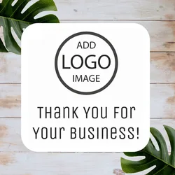 Custom Square Business Logo Sticker, Personalised Sticker, Postage Labels, Order Stickers, 100Pcs Lot