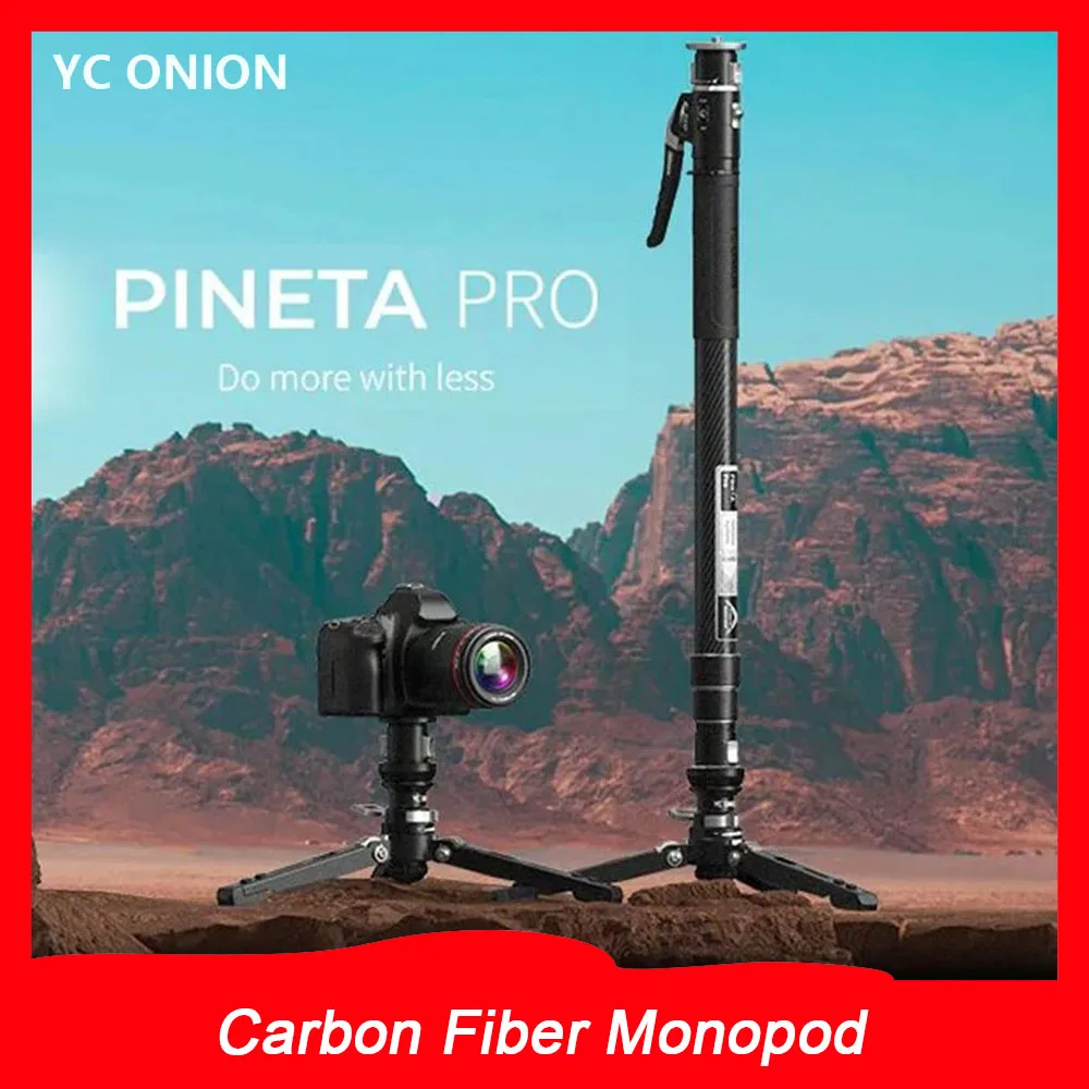 YC Onion Pineta Pro Carbon Fiber Monopod with Pedal Base Lightweight Travel Monopod with Quick Release Plate Max Load 11lb/5Kg