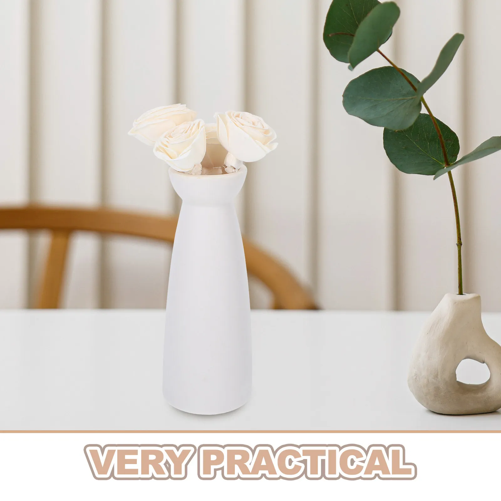 4Pcs Lightweight Rattan Fragrance Diffuser Sticks with Artificial Roses Essential Oil Diffuser Refill for Wedding Office