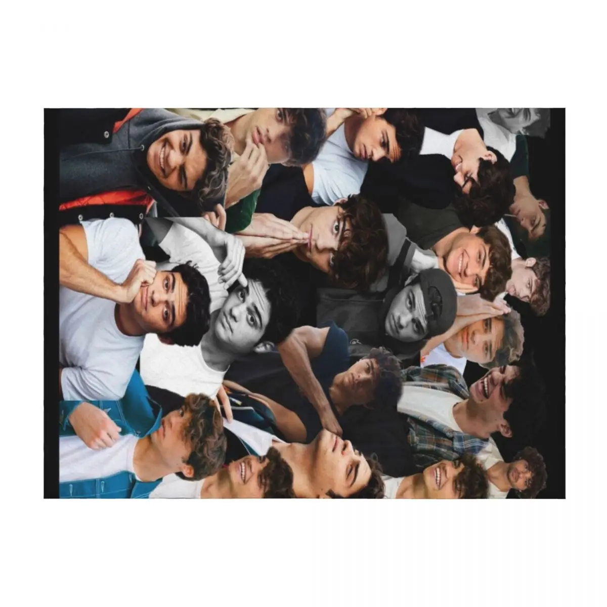 

Noah Centineo Editing Throw Blanket Hair Hairy Luxury Custom Blankets