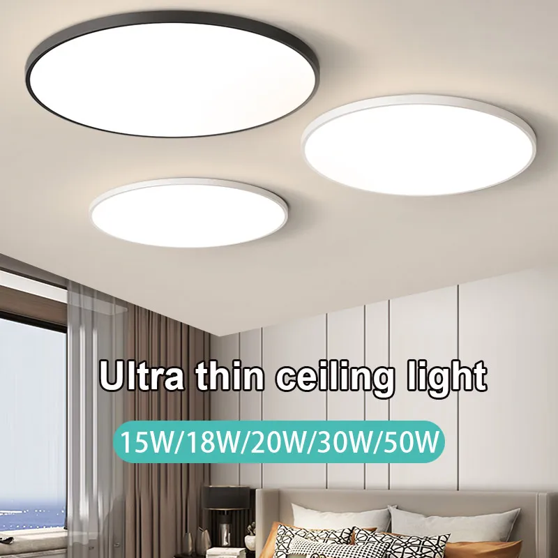 Led Ceiling Light 15/20/30/50W Modern Round Ceiling Lamp LED Light AC180-220V For Home Room Kitchen Living Room Lighting