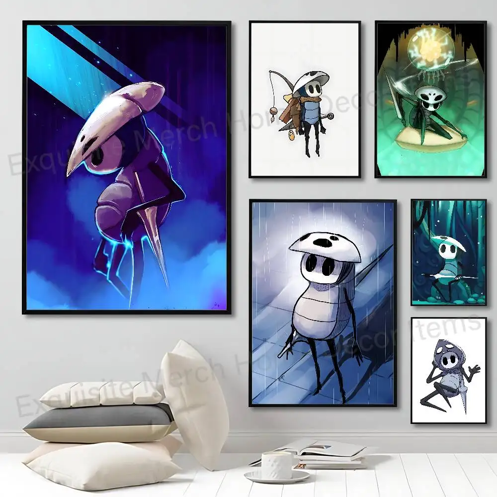 H-Hollow Knight Gentle Q-Quirrel Artists Canvas Painting for Living Room Home Decor Poster Fans Gifts-unframed