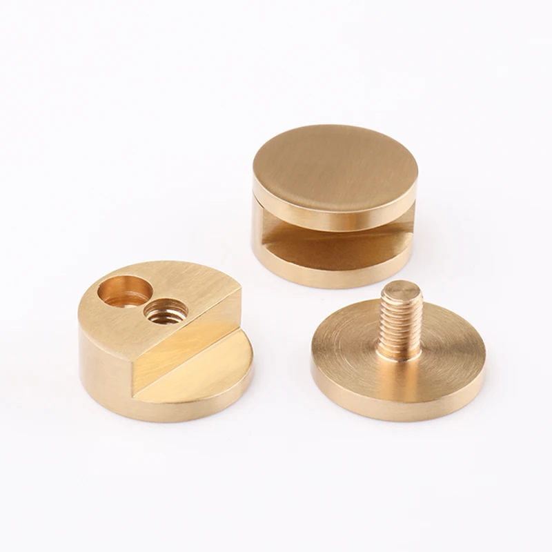 

Brand New 4PCS Brass Glass Mirror Holder Brackets Shower Glass Mirror Wall Brackets Fixed Buckles Glass Decorative Cover Caps