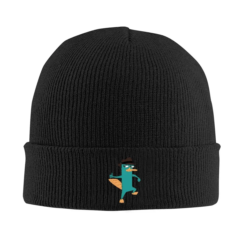 New 1pc Perry The Beanie Hats Ferb Beanies Outdoor Head Wrap Adult Unisex Caps Autumn Winter Custom Cool Bonnet Hats Gift