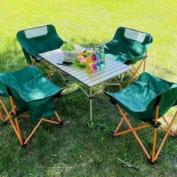 Outdoor Folding Table Chair Leisure Moon Chair Camping Picnic Outing Portable Table Folding Mesa Plegable Outdoor Furniture