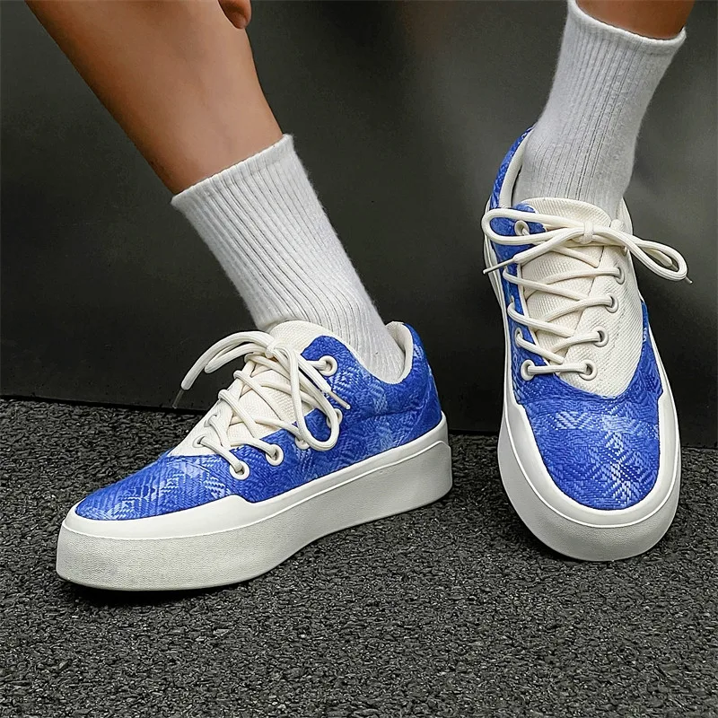 Fashion Zebra Print Canvas Shoes Men Summer Low-top Men's Vulcanized Shoes Casual Flat Canvas Sneakers Men zapatillas de lona