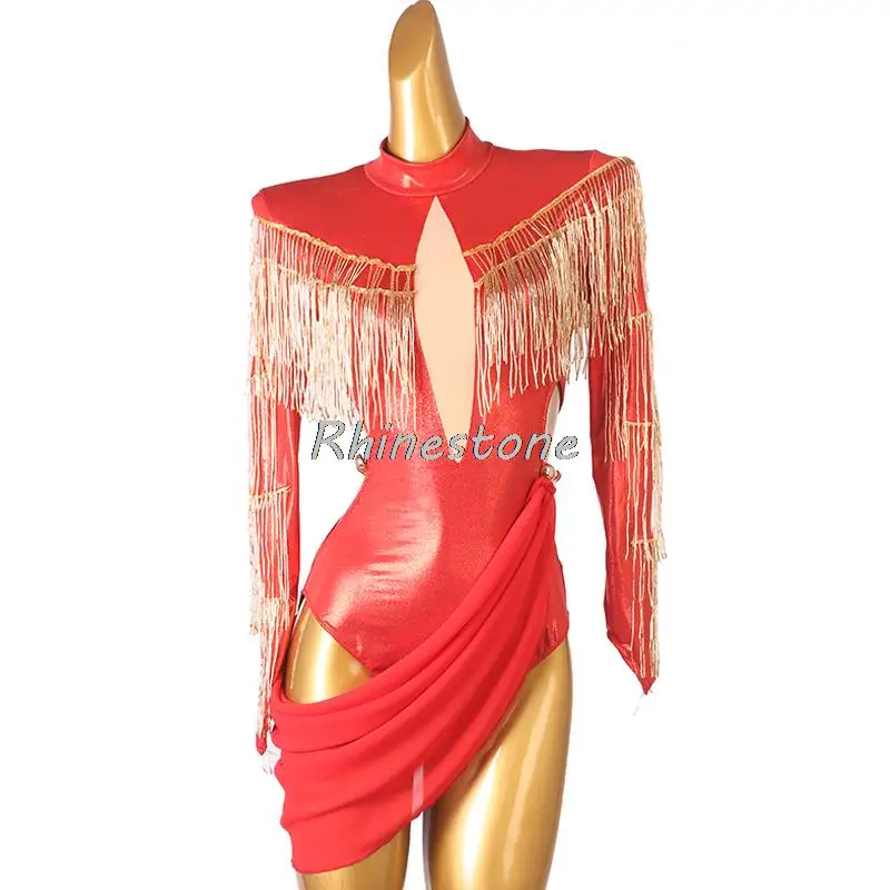 Latin Dance Dress Performance Competition Uniform Costume Clothes Women