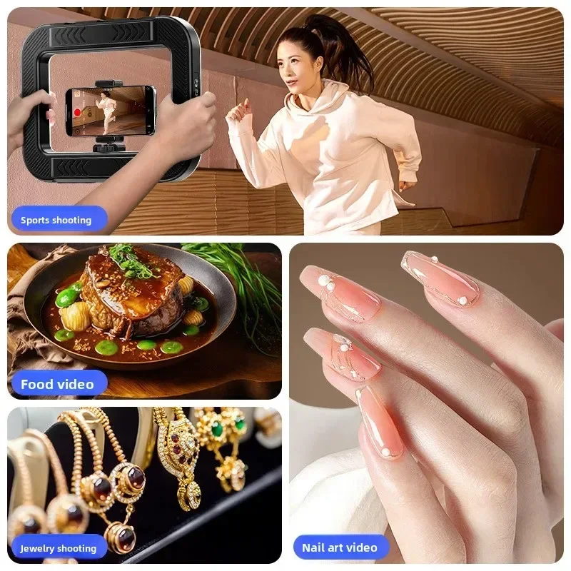 Portable Handheld Ring LED Light New Rabbit Cage Lighting Photography Lamp for Mobile Live Broadcast Selfie Light Decoration