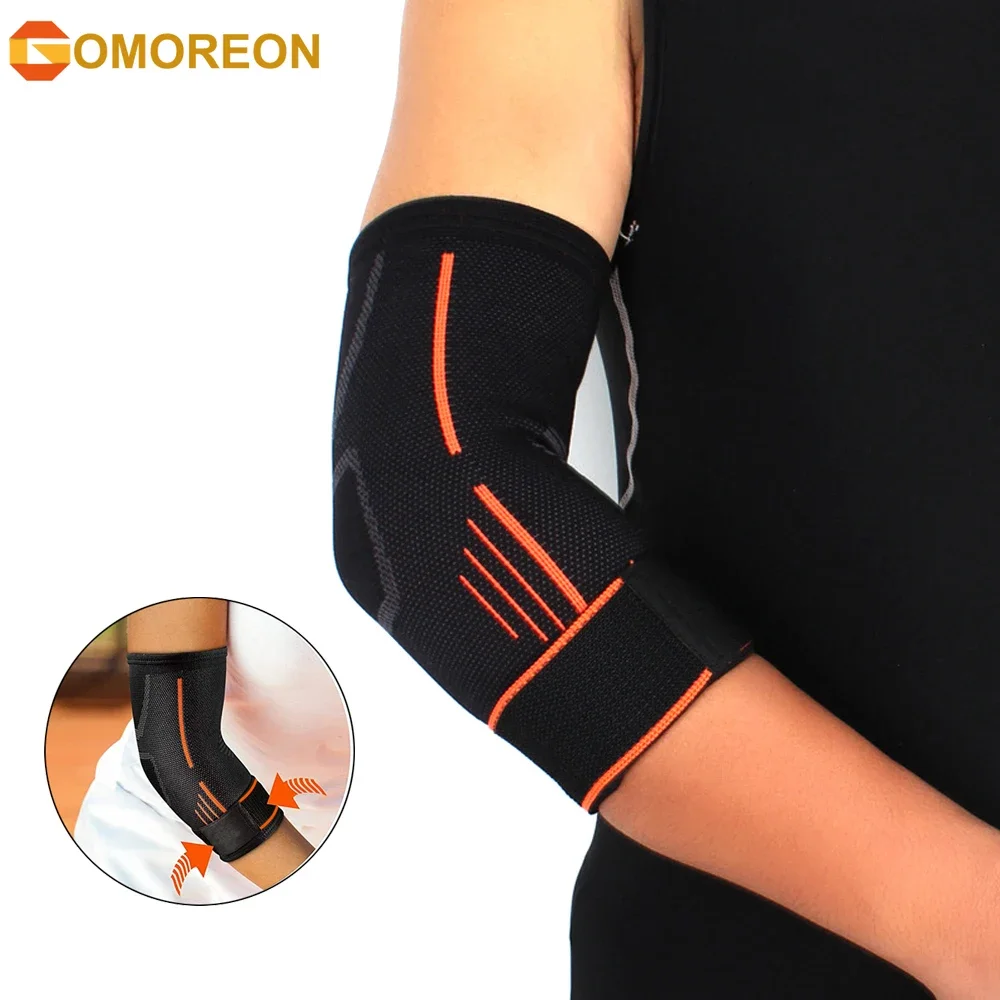 

GOMOREON 1Pcs Elbow Support Elastic Gym Sport Elbow Protective Pad Sport Basketball Arm Sleeve Elbow Brace