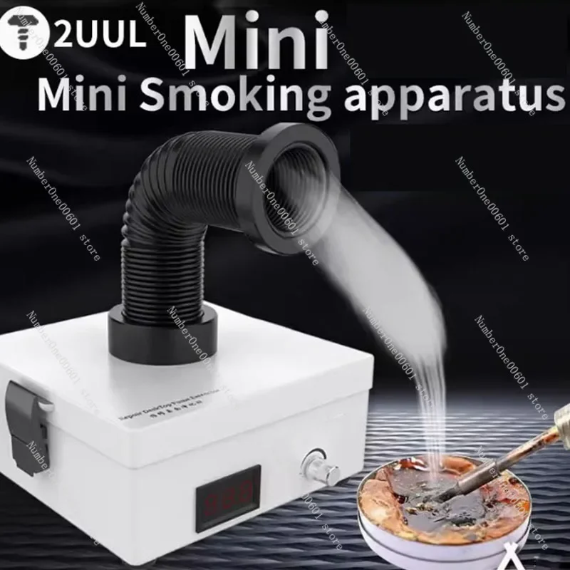 

Mini Smoke Absorber Soldering Cleaner Dust Fliter Welding Fume Extractor For Phone Repair Soldering Laser Engrave