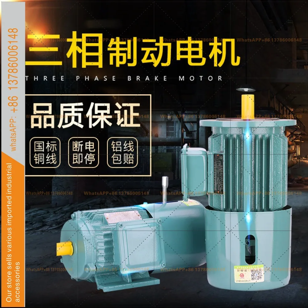 Brake motor Three-phase AC asynchronous motor Pure copper wire High-efficiency and energy-saving motor