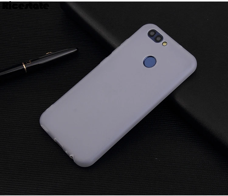 Huawei P smart case Huawei P smart Clear TPU and solid color fundas For Huawei Enjoy 7s Back Cover Protect Skin Silicon case