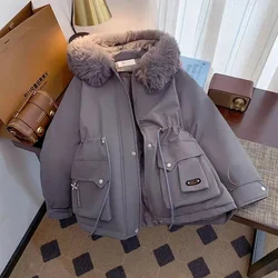 Pai Overcome Puffer Coat Ladies Winter 2025 New Down Jacket Women Parkas Fur Collar Warm Cotton Padded Jacket Fashion Overcoat