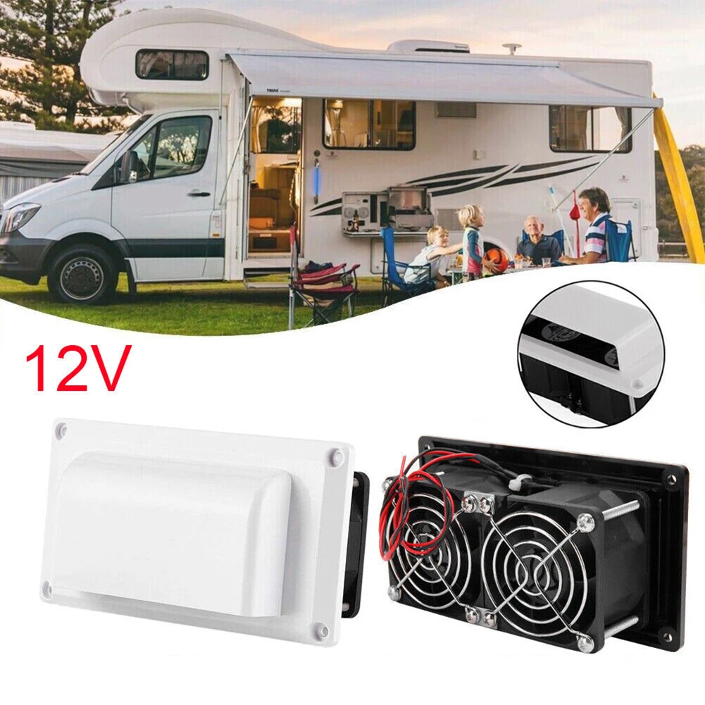 Compact RV Side Ventilation Exhaust Fan 12V Power Supply Suitable for Caravans and Yachts with Effective Mesh Filter