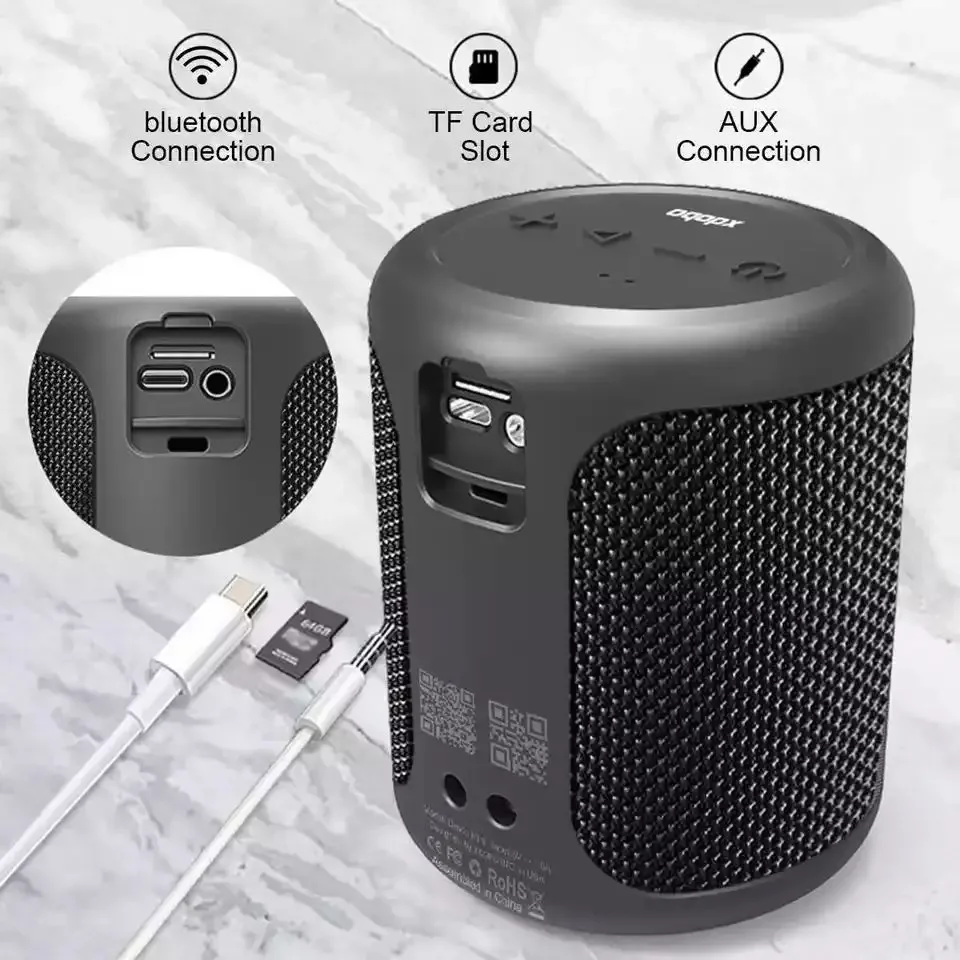 Imagem -03 - Xdobo-alto-falante Portátil Bluetooth ao ar Livre Ipx6 Impermeável Mini Bass sem Fio Coluna de Som Estéreo 3d Subwoofer Pequeno com Cartão tf