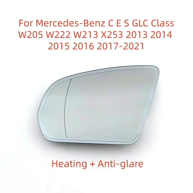 For Mercedes-Benz C E S GLC Class W205 W222 W213 X253 2013 2014 2015 2016 2017-2021Auto Dimming Heated Rear Mirror Glass New
