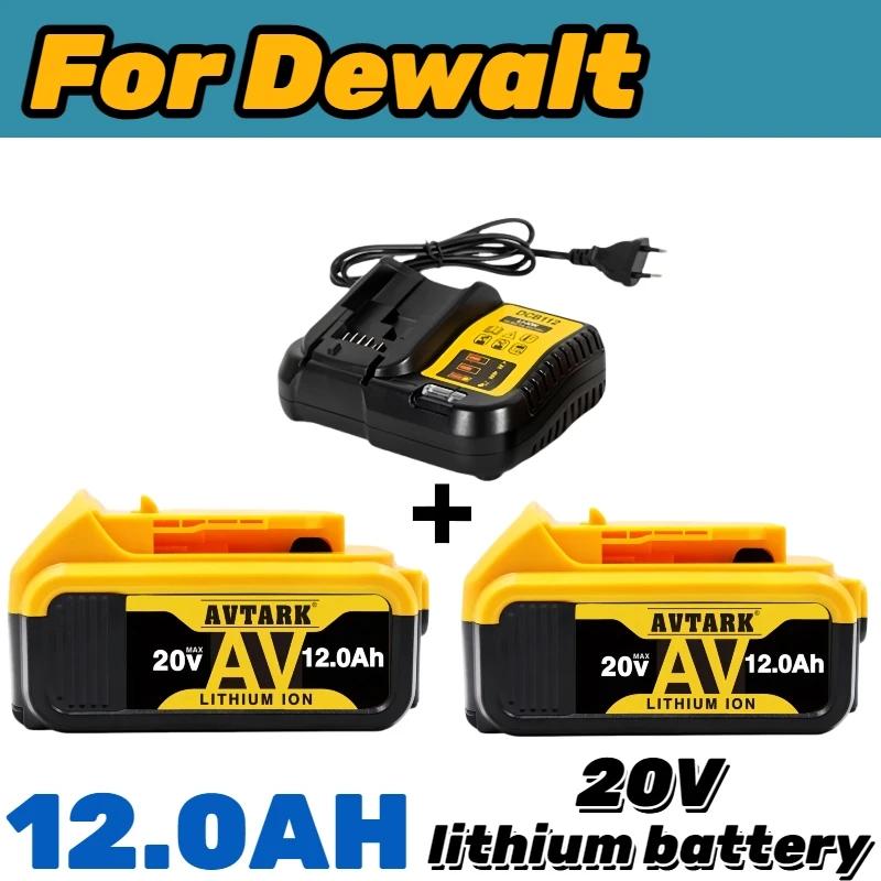 

100% Original 12000mAh DCB200 battery compatible For DeWalt DCB200 DCB184 DCB203 DCB205 Power Tool Batteries 20V 12AH Battery