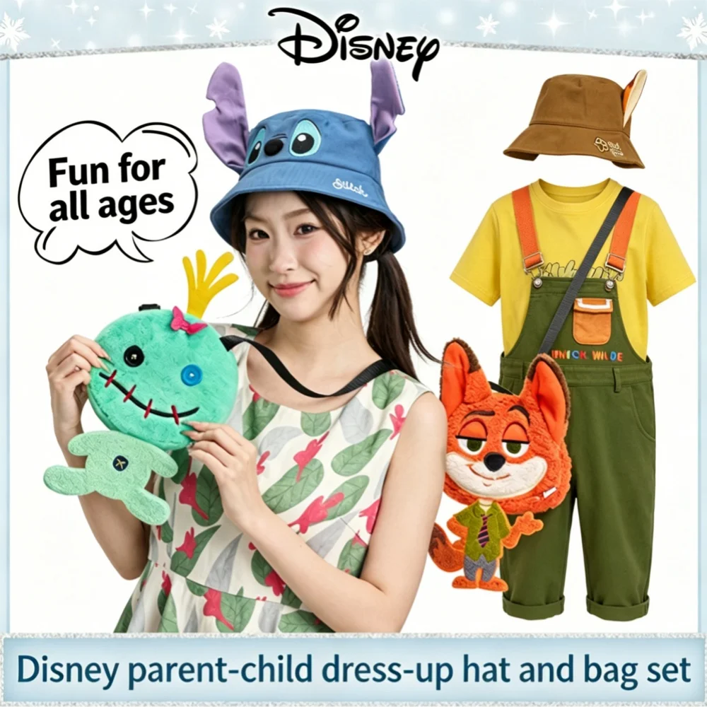 

Оригинальный костюм для косплея Disney Zootopia: Джуди Хоппс, Ник Вайлд, Стич с шляпой и сумкой, тематический наряд для девочек на вечеринку.