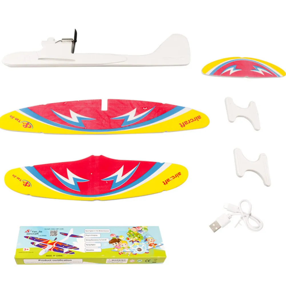 

2 Pcs Toys Airplane Glider Model Hand Throw Flying Children's Launch Electric Kids
