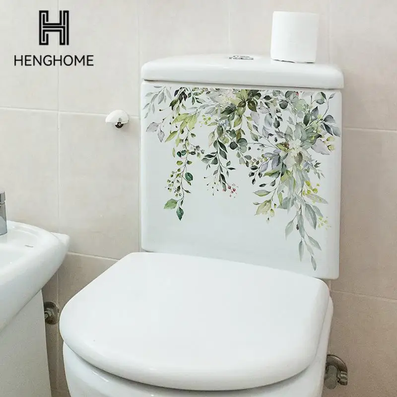 

30*25cm Self Adhesive Wall Sticker Flower Leaf Wall Sticker Creative Toilet Home Restaurant Bathroom Cabinet Decorative Decals