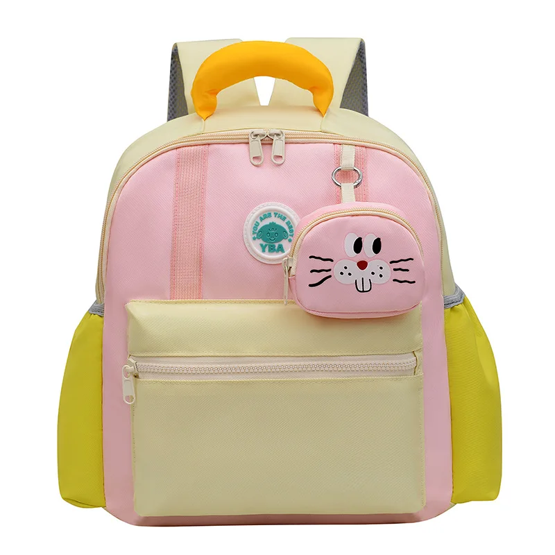

2025 New Children's Backpack Color Contrasting Daily Animal Kindergarten Elementary School Students Lightweight Backpack