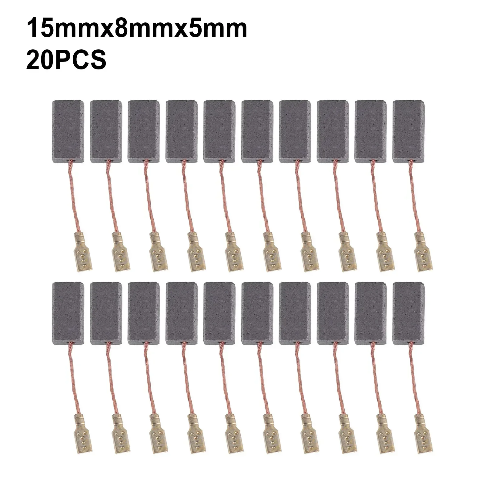 Recambio de escobillas de carbón 20 piezas para Motor Bosch, amoladora angular, 15x8x5mm, accesorios para herramientas eléctricas