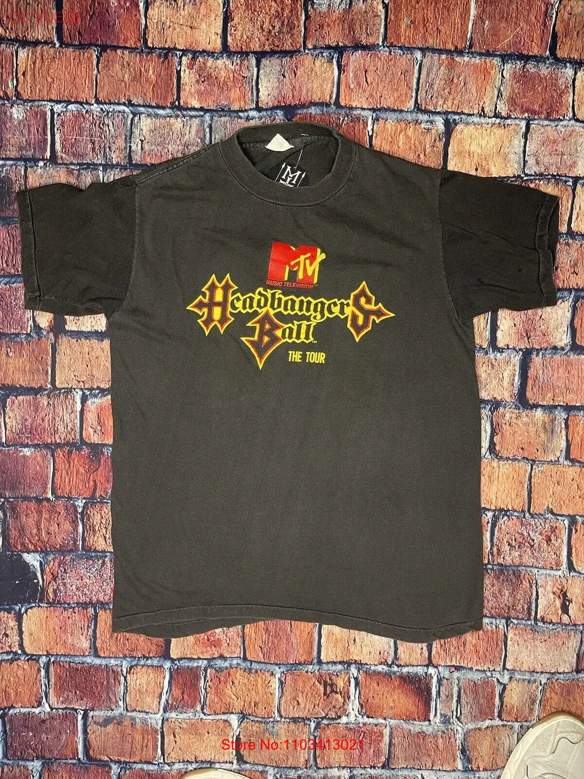 Vintage 80s MTV HEADBANGERS BALL Tour M Band T Shirt Anthrax Exodus Helloween