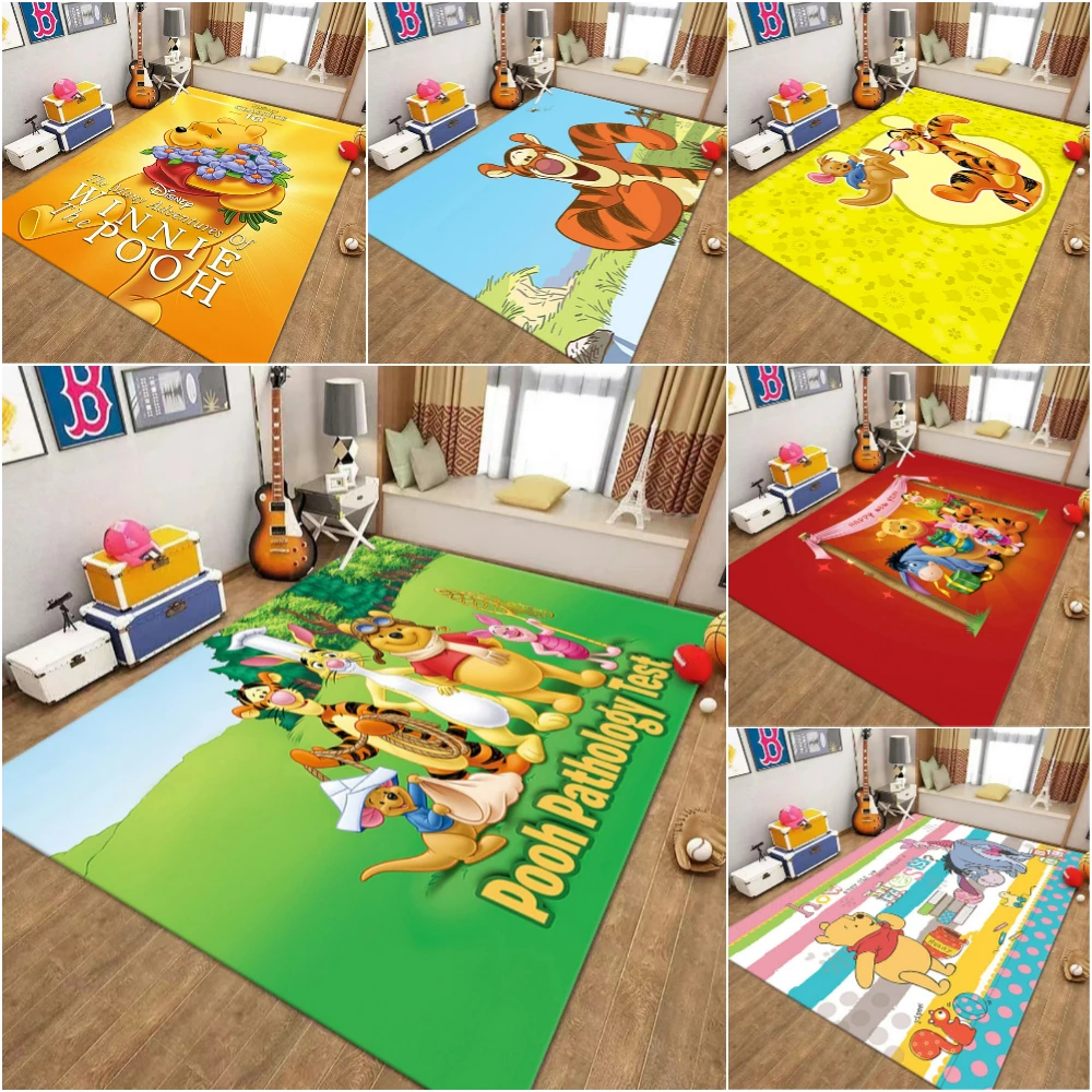 

MINISO Luxury Disney Winnie The Pooh Carpet Playful Rug for Living Room Bedroom Decor Leisure Area Soft Nonslip Mat Welcome Rug