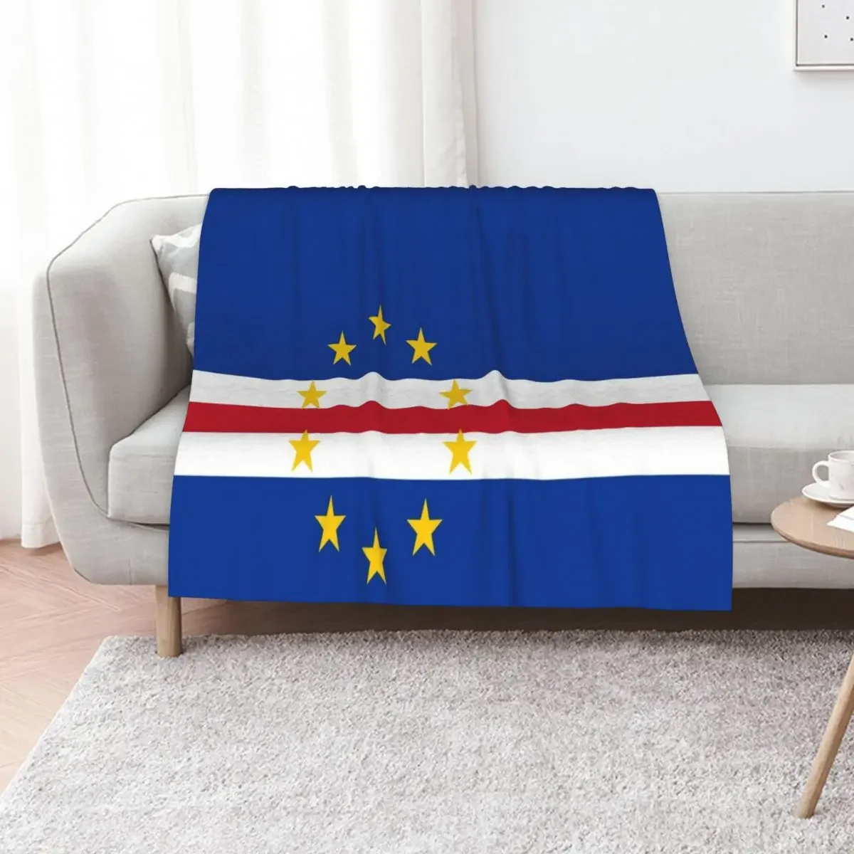 

Flag Of Cape Verde Throw Blanket Sofa Decorative Sofa Softest Soft Big Blankets
