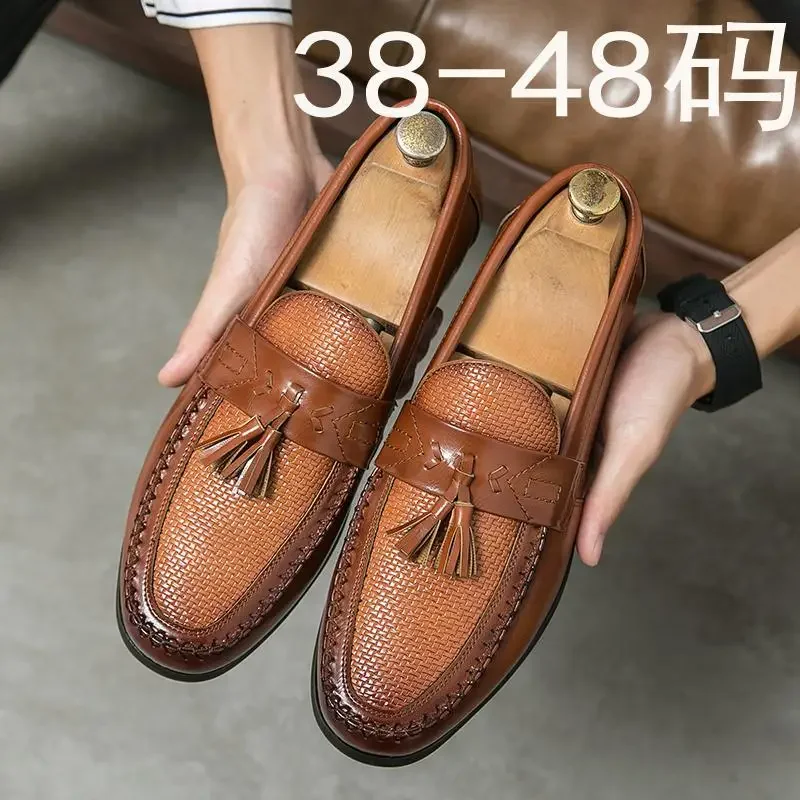 

Party Men's Shoes Moccasins New Retro Classic Office Men's Casual Leather Business Dress Leather Shoes