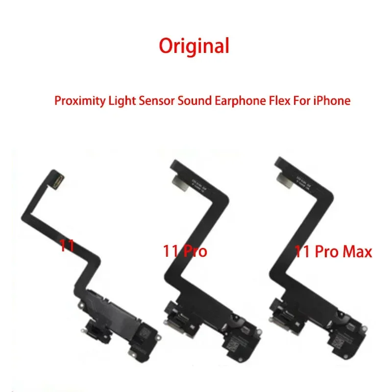 

10PCs ear speaker with proximity light sensor for iPhone 11 11pro 11Promax earpiece listening flex cable parts