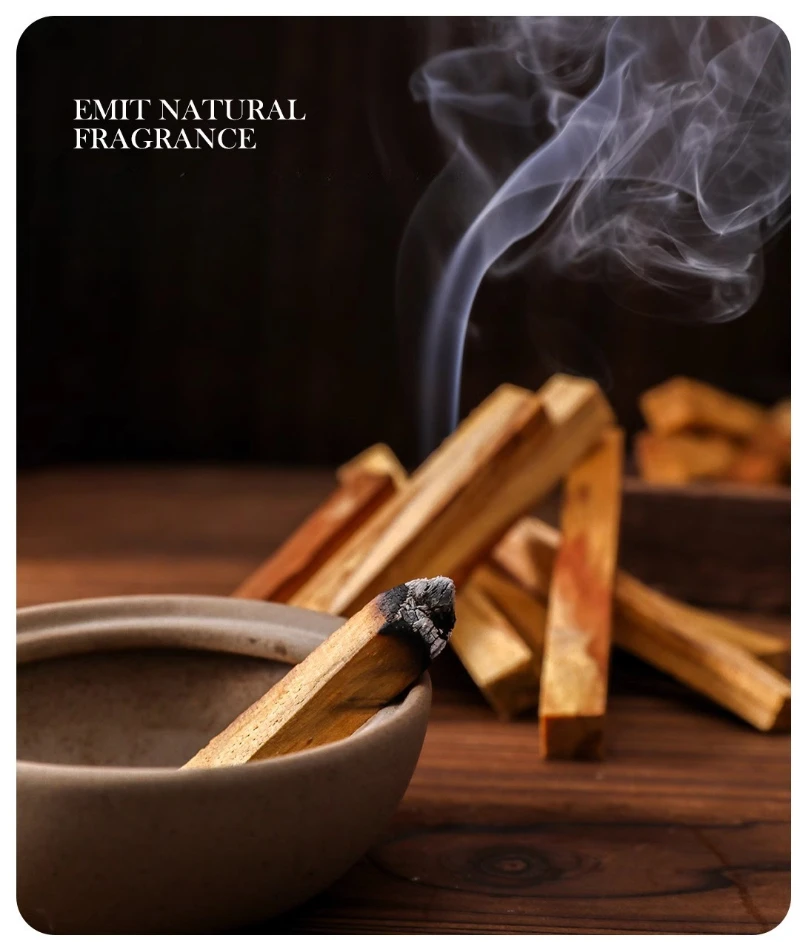 Premium Palo Santo Incense Sticks, High Oil Content for Strong Long-Lasting Scent, Energy Cleansing Meditation Home Aromatherapy