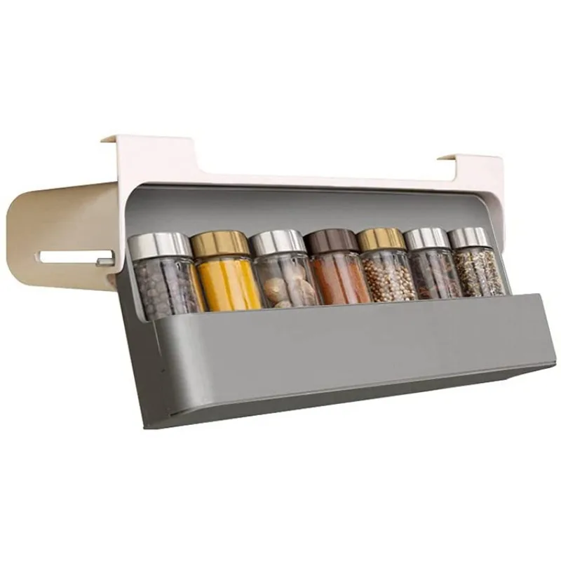 

Kitchen seasoning bottle storage rack Kitchen seasoning bottle Wall hanging seasoning can storage rack Household