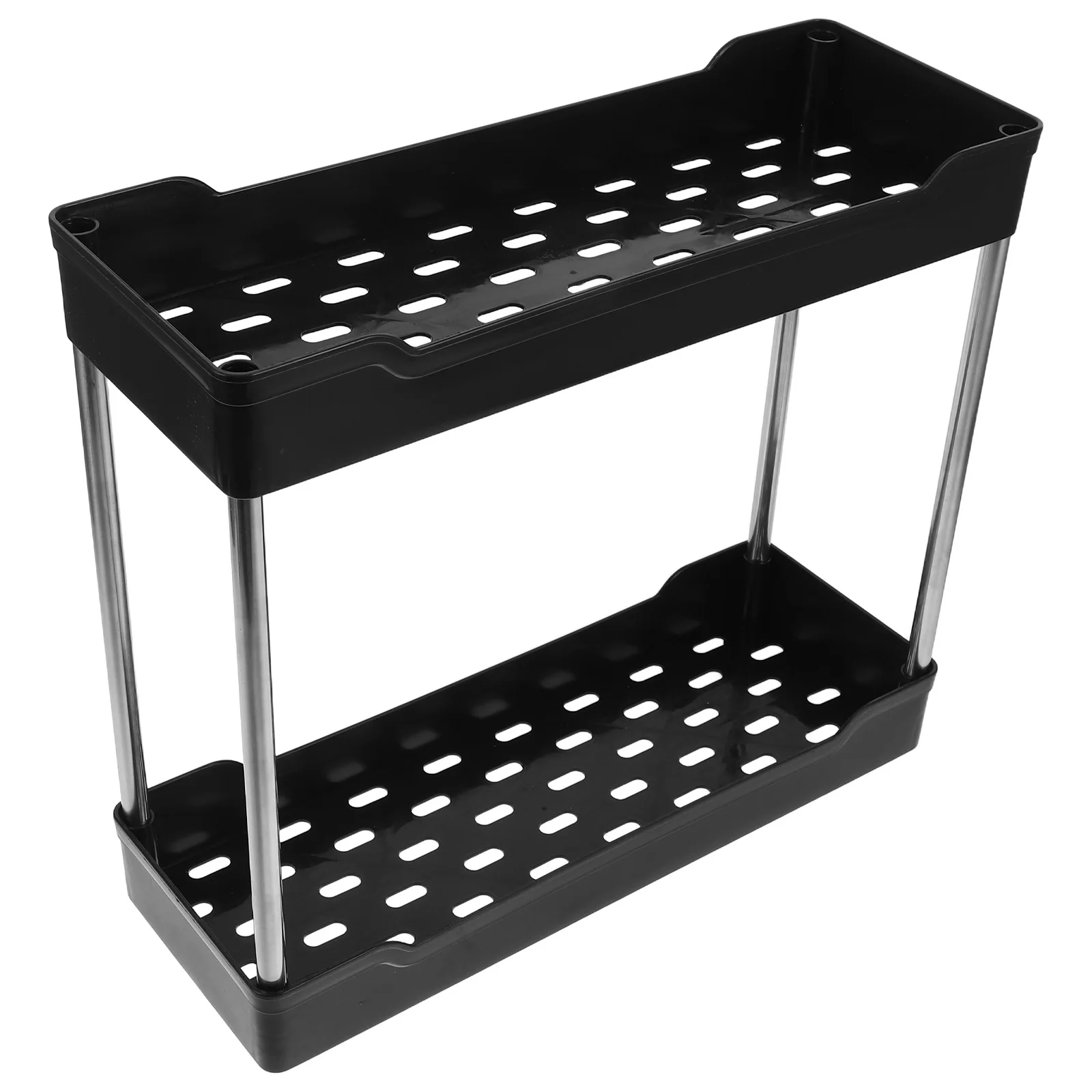 

2 Tier Kitchen Cosmetics Rack 13.68x11.71x4.91in Modern Countertop Storage Shelf for Spice Seasoning Organizer Jars Bottles