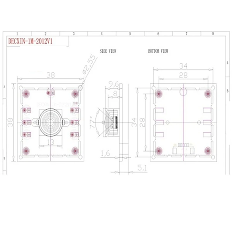 6PCS 100 Grad Kamera Modul 1MP OV9732 1280X720 USB Kostenloser Treiber Manuelle Fokus, mit 3 Meter Kabel Für Winxp/7/8/10