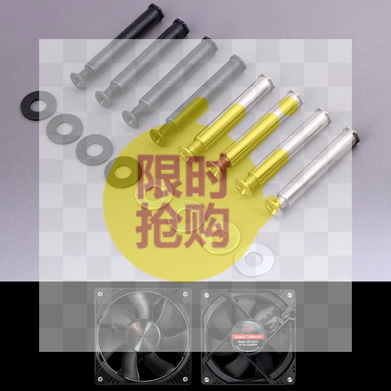 【DC】4Pcs/set Computer Case Fan Long Screw Kit DIY Modified PC Cooling Fan Screw Enhanced Stability Cooling Fan Mount Screws