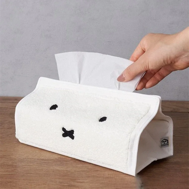 

Kawaii Cartoon Miffy Rabbit Paper Box Cute Living Room Desktop Tissue Box Can Hang Car Tissue Bag Christmas Gift Toy