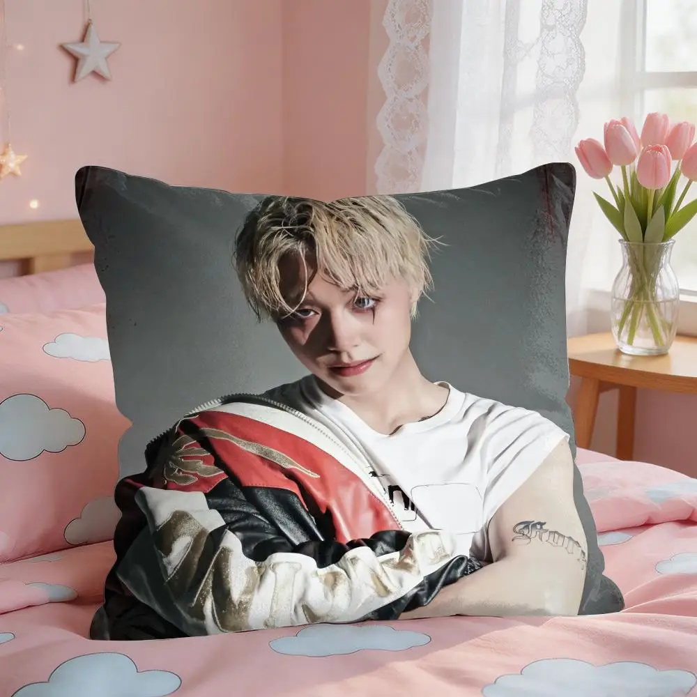 P-Park Ji-Hoon Singer Cushion Cover Square Short Plush Pillow Case Living Room Sofa Home Decor Funda 40X40