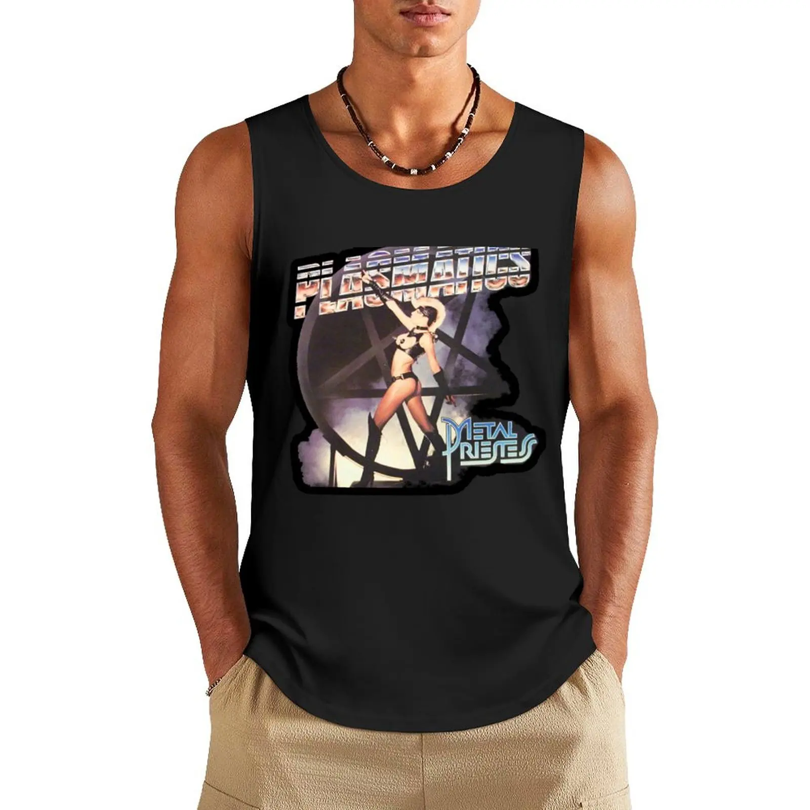 PLASMATICS-PUNK ARTWORK ginásio t-shirt, Roupas masculinas, regata sem mangas