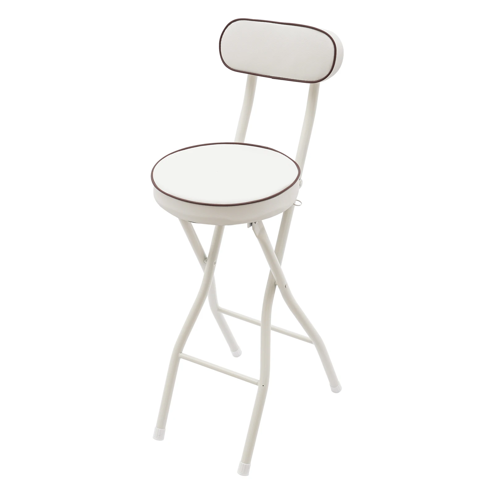 

2Pcs Bar Stool Set, Cushioned Padded Folding Stool 125kg Capacity, 50mm Thick Seat, Portable for Camping Picnic Home