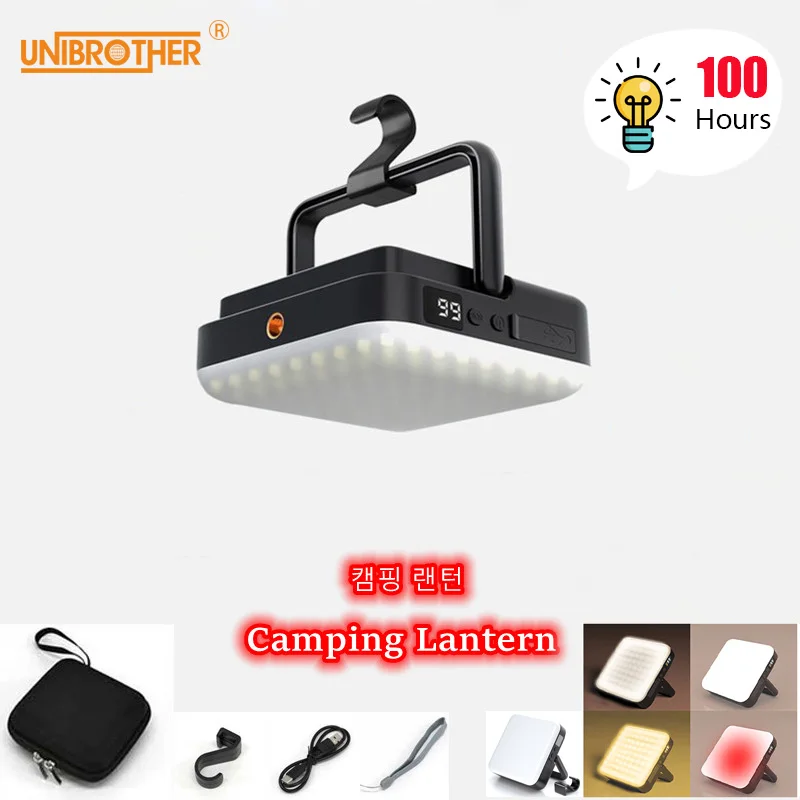 Rechargeable Camping Lantern Tent Light Portable Emergency Night Market Lights Camping Hanging Lantern Waterproof Camping Light