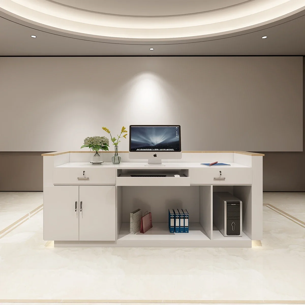 Cheap Desk Table Reception Cashier Glass Pulpito Modern Restaurant Atelier Room Office Receptionist Front Salon Small Advanced